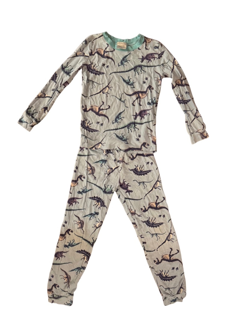 ESME boutique boys full length blue Dino Pajamas size 6 in great condition